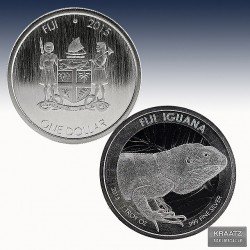 1 x 1oz 1$ Fiji "Banded Iguana Coin...