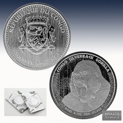 1 x 5000 CFA Silbermünze Republik...
