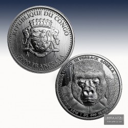1 x 5000 CFA Silbermünze Republik...