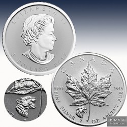 1 x 1 Oz Silber 5$ Maple Leaf "Privy...