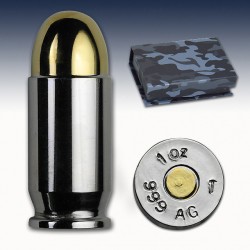 1 x 1 Oz Silver "Bullet .45 Caliber...