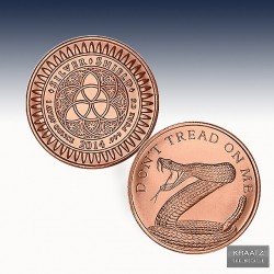 1 x 1 oz Copper Round Silver Shield...