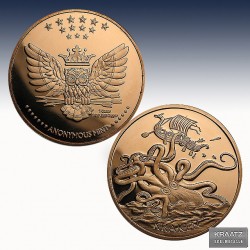 1 x 1 oz Copper Round Anonymous Mint...