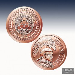 1 x 1 oz Copper Rround "Argyarspides...