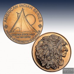 1 x 1 oz Copper Round American Indian...
