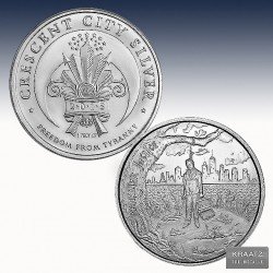 1 x 1 Oz Silverround Crescent City...