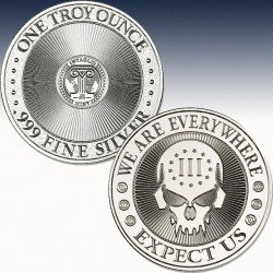 1 x 1 Oz Silverround Intaglio Mint...