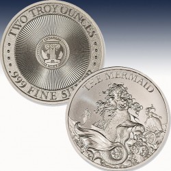 1 x 2 oz Silver Round Intaglio Mint...