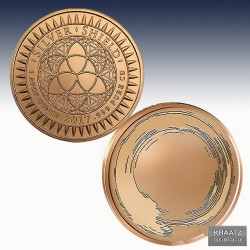 1 x 1 oz Copper Round Silver Shield...