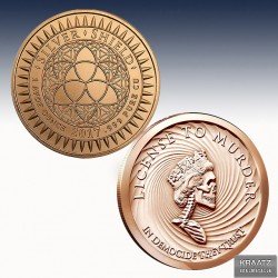 1 x 1 oz Copper Round Silver Shield...