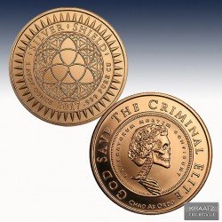 1 x 1 oz Copper Round Silver Shield...