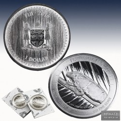 1 x 1oz Silbermünze 1$ Fiji "Banded...