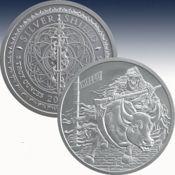 1 x 2 oz Silverround Silver Shield...