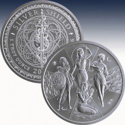 1 x 1 oz Silverround Silver Shield...