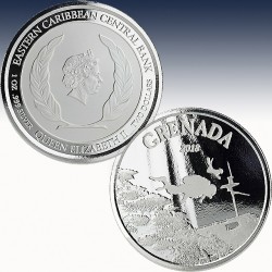 1 x 1 oz Silbermünze 2$ Grenada...
