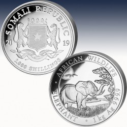 1 x 1 Kg Silbermünze 2000 SH "Somalia...