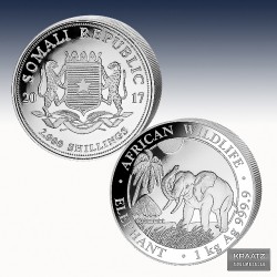 1 x 1 KG Silber 2000 SH Somalia...