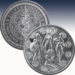 1 x 1 oz Silverround Silver Shield...