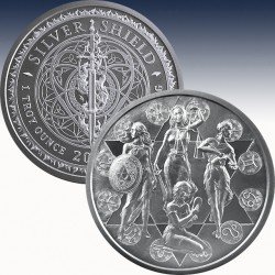 1 x 1 oz Silverround Silver Shield...