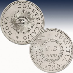 1 x 2 Oz Silver Round Intaglio Mint...