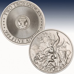 1 x 2 Oz Silverround Intaglio Mint...