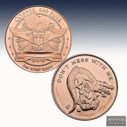 1 x 1 oz Copper Round Alligator...