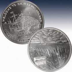 2018 Silverbug Island Collection The Leviathan 1 oz .999 Silver Antiqued Round