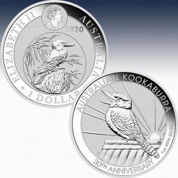 1 x 1 oz Silbermünze 1$ Australien...