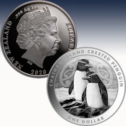 1 x 1 Oz Silbermünze 1$ New Zealand...