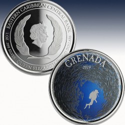 1 x 1 oz Silbermünze 2$ Grenada...