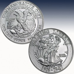 1 x 1 Oz Silverround Highland Mint...