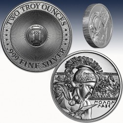 1 x 2 Oz Silverround Intaglio Mint...