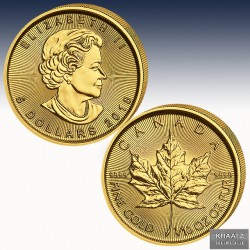 1 x 1/10 Oz Goldmünze 5$ Canada...