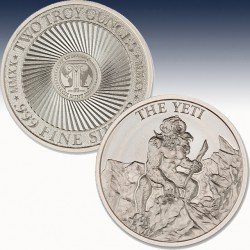 1 x 2 Oz Silver Round Intaglio Mint...