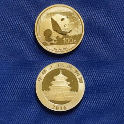 1 x 8 Gramm Gold 100 Yuan China Panda...