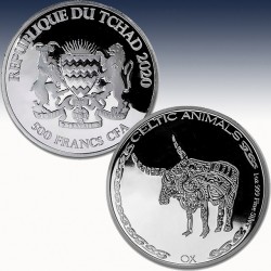 1 x 1 oz Silbermünze 500 France...