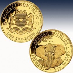 1 x 1 oz Goldmünze 1.000 SH Somalia...