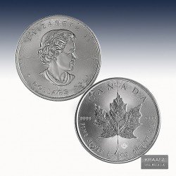 1 x 1 oz Silbermünze 5$ Canada "Maple...