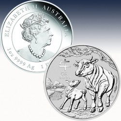 1 x 1 oz Silber 1$ Australien Lunar 3...