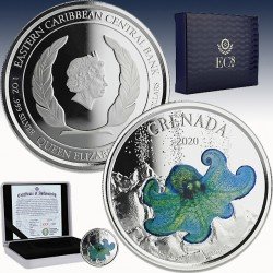 1 x 1 oz Silbermünze 2$ Grenada...
