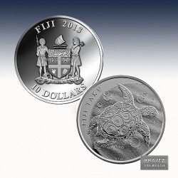 1 x 1 Oz Silbermünze 2$ Fiji Taku...