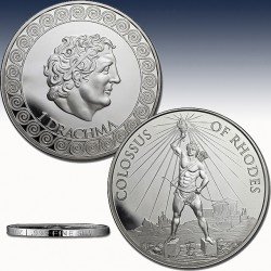 1 x 1 Oz Silverround 1Drachma "7...