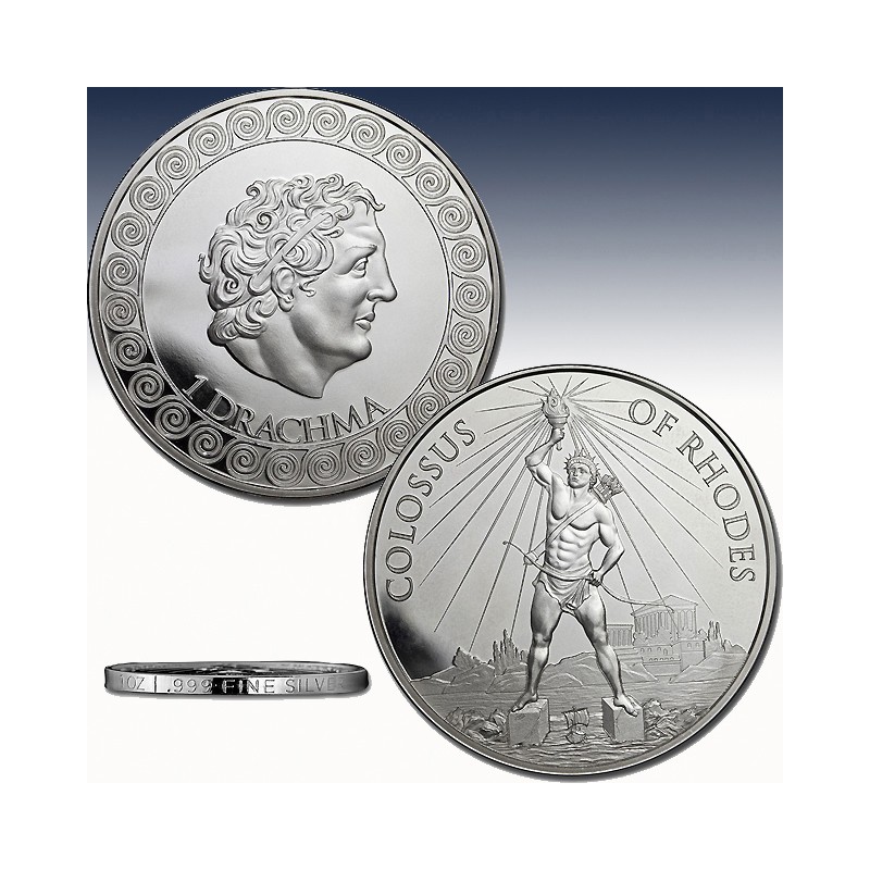 1 x 1 Oz Silverround 1Drachma 