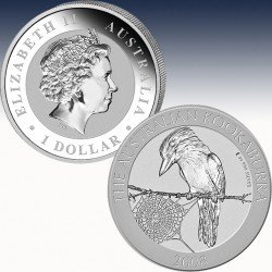 1 x 1 Oz Silberünze 1$ Australien...