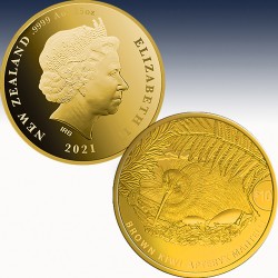 1 x 1/4oz Gold 10$ Neuseeland "Kiwi...