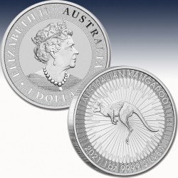 1 x 1 oz Silbermünze 1$ Australian...