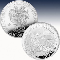 1 x 1 oz Silbermünze 500 Dram...