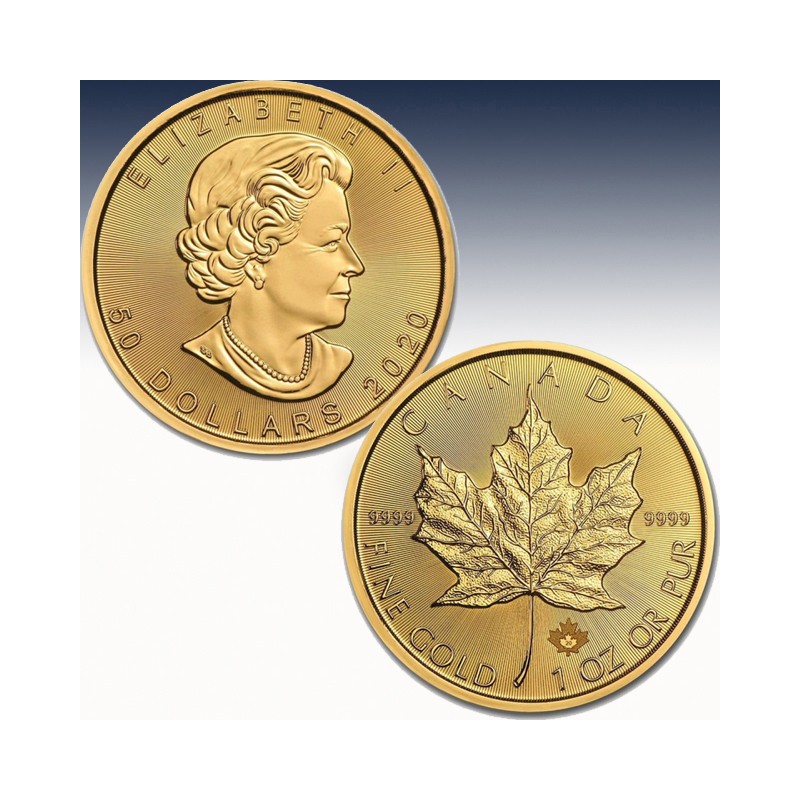 1 x 1 oz Goldmünze 50$ Canada "Maple Leaf 2020" -BU-