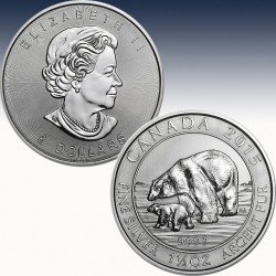 1 x 1,5 Oz  Silbermünze 8$ Canadian...