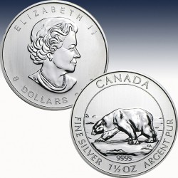 1 x 1,5 Oz  Silbermünze Canadian...